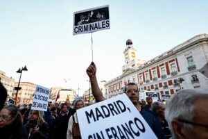 Madrid protest of Franco