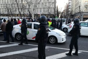 Spanish police Madrid taxis