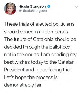 Nicola Sturgeon tweet