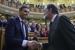Pedro Sánchez and Mariano Rajoy